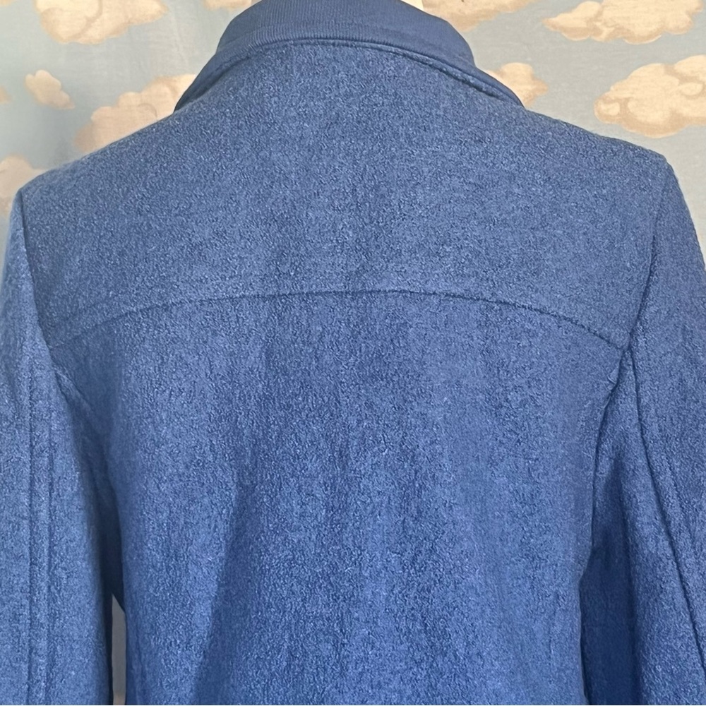 Lands’ End wool‎ blend zip up jacket Blue Size 10 Classic Polished - Picture 7 of 8